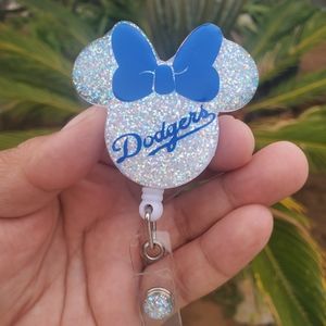 Minnie Mouse Los Angeles Dodgers Nurse Badge New